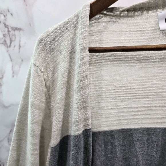 Cabi Cardigan Women Large Gray Sweater Open Front Duster Long Vineyard 5018 - Picture 2 of 12